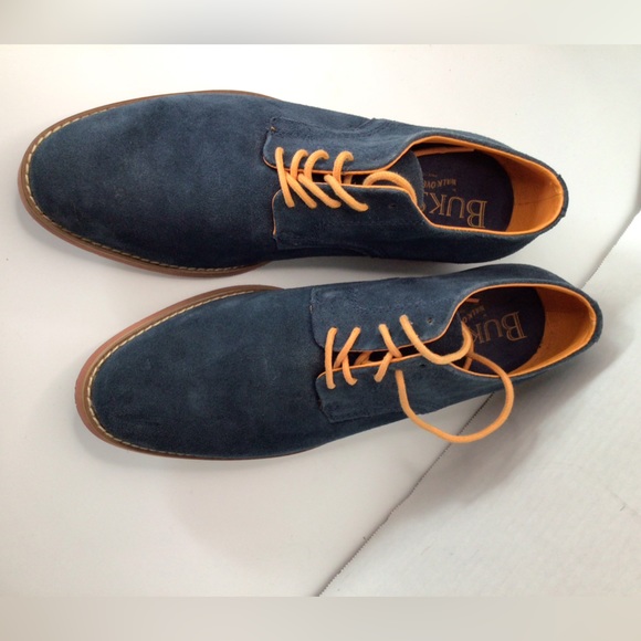 Buks by walk-over derby shoes MSRP $255. Men’s navy suede casual shoes. Size 10 - Picture 9 of 12